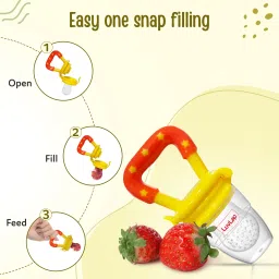 luvlap Joystar Silicone Food/Fruit Nibbler with Extra Mesh, Soft Pacifier & feeder Feeder image 4