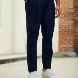 Navy blue full elastic pyjama Men Pyjama-image-35
