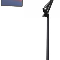BROLAVIYA Tripod Floor Stand for 4'-11' inch, with Gooseneck Clip Lazy Arm Bracket for Both Mobiles and Tablets Tripod-26