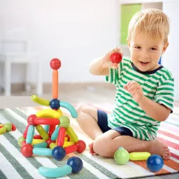 vikrida BIG SIZE 52 pcs Magnetic Building Blocks Toy image 5