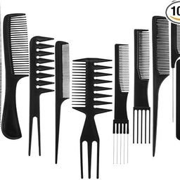 msvtradess Hairdressing Tool Multifunction Pro Barbers Brush Combs Cutting Sets Kit(10 pic)-picture-1