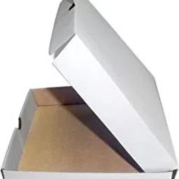 Pizza Box Craft Paper 3ply corrugated white pizza box size:-7X7X1.5inch Packaging Box-image-1