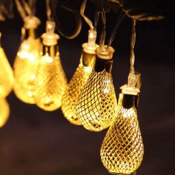 16 LEDs 3.98 m Gold Steady Water Drop Rice Lights-25