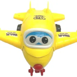 Mini Friction Power Aeroplane Toy with De-Formation Robot Function for Kids|K46-39