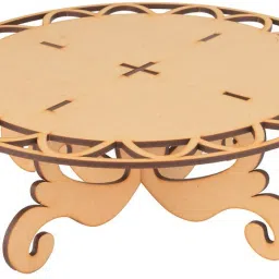 Round PlyWood Cake and Dessert Pedestal Display Stand for Dining Table Wooden Cake Server-29