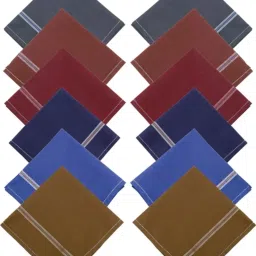 riseabove Men's Cotton Handkerchiefs (Multi-color) Pack of 12 ["Multicolor"] Handkerchief-image-108