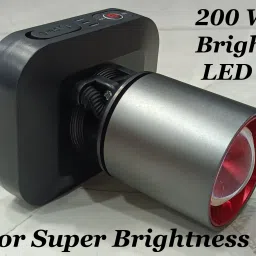 mitsales 200 W Metal Zooming Head Light With 2 Km Long Range,Camera Type Switch 3 modes 8 hrs Torch Emergency Light image 2