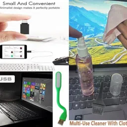 ANJO USB Keyboard-LED Mouse-Non Slip Mouse Pad-3in1 Cleaner-OTG C Type-LED Combo Set image 4