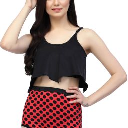 Fashion Printed Women Swim-dress Red Swimsuit-image-57