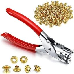 Grommet Rivets Eyelet Setting Plier Tool for Shoes Leather Belt Bags 100 Buttons Punch Plier-image-28
