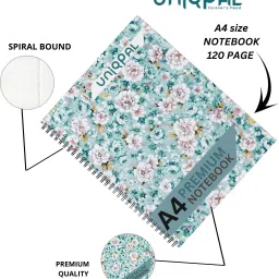 uniqpal SET OF 10 A4 Notebook RULED /LINE 120 Pages image 2
