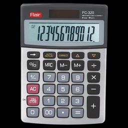 Flair Desktop Basic Calculator (120 Step Check and Correct, FC 320, Silver)-3