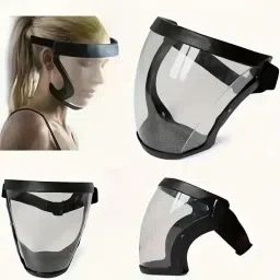 ramya beauty care Face Shield helmet Visor Industrial Safety Coverage Full Face Protector Protective Anti-fog | Anti-Scratch | Protective Fashion Wear Blowtorch, Laboratory, Power Tool, Welding, Wood-working, LaboratorySafety Goggle image 3
