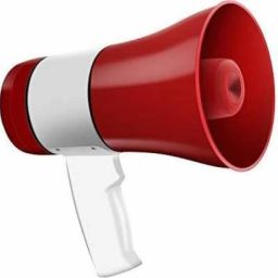 Handheld Megaphone PA Bullhorn - Built-in Siren - 20 Watt Adjustable Volume Control with Recorder USB and Memory Card Input for Announcing; Talk; Record; Play; Siren; Music with Battery and Charger Outdoor PA System-57