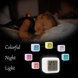 Digital White Clock-0
