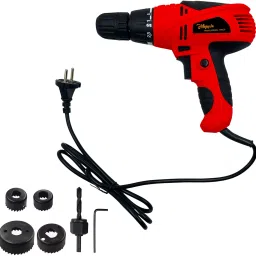 HGCM1186M3 400W Power Drill Machine with 6Pcs Wood Working Hole Saw Drill Bits for Making Holes in Metal/Wood/Concrete with Reverse Rotation TMHS915 Pistol Grip Drill-image-36
