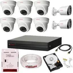 CP PLUS ADSVISION 8CH POWERSUPPLY 3+1 WIRE ROLL CPPlus Full HD 8Ch DVR + 6 DOME and 2 Bullet CAMERA 2.4 MegaPixel Nightvision + Seagate or WD Hard Drive 2TB + BNC & DC Pin Set - Full CCTV Security Camera kit. (Camera and DVR 2 year warranty HDD 1YEAR WARRANTY). (TRUSTED PURCHASE BY AASHU DIGITAL STUDIO). Security Camera-22