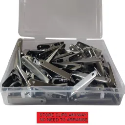 24 PCs Cloth Clip Cloths Peg Pins With Storage Box Clothes Drying Oreo Clip Stainless Steel Cloth Clips-image-30