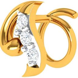 PC Chandra Jewellers BIS Hallmarked 14kt Yellow Gold Nose Wire-image-42