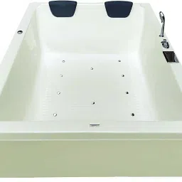 Phoenix 6 Feet Acrylic with Bubble Bath and Filler System (with Side Panel) - Ivory Free-standing Bathtub-image-73