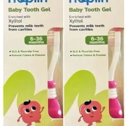 Tooth paste for babies (6-36 Months),Safe if Swallowed,Xylitol,Vit E (Pack of 2) Toothpaste-image-4