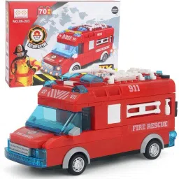 70-Pcs Fire Engine Building Blocks Set for Kids – Multicolor-47