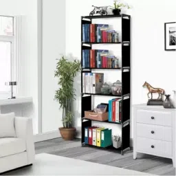 Plastic 6 Shelf Book Organizer Metal Open Book Shelf-32