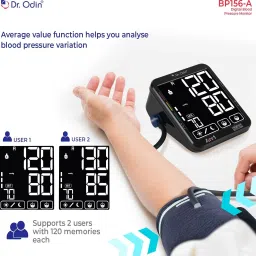 Dr. Odin Smart Talking Automatic Digital Blood Pressure Monitor Machine with Touch Display | WHO Function, Clinically Accurate with Day-Night Mode 156A Blood Pressure Checking Machine Bp Monitor image 4