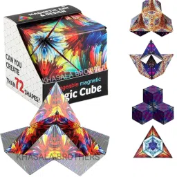3D Changeable Magnetic Cube 3D Puzzle Shape Shifting Box Cubes Fidget Magic Cube-image-3