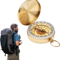 Vintage Glow in the Dark Pocket Compass 2.36 Inches with Flip Lid Hanging Ring Compass-43
