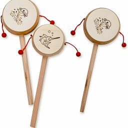 Wooden Damru For Newborn Babies | Handcrafted Wooden Lightweight Damru-image-15