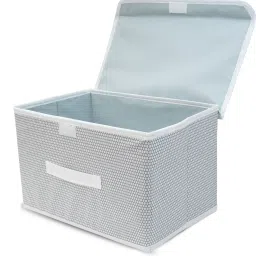 mteaser Foldable Storage Box/Drawer with Lid & Handle Closet Organizer| 2Pcs Storage Box image 4