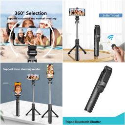 POZUB Selfie Stick Heavy Duty spotting scope tripod Holder Stand Gimbal+Carry Bag Tripod, Monopod, Monopod Kit, Tripod Ball Head, Tripod Bracket, Tripod Clamp, Tripod Kit image 2
