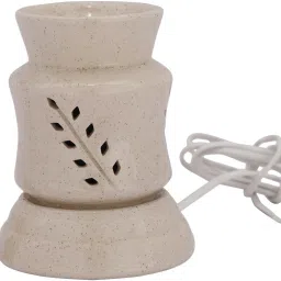 bright shop Ceramic Electric Diffuser, White Color For Home Decor With Lavender & Rose 10 ML Aroma Oil, Diffuser, Diffuser Set image 2