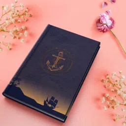 jhingalala Rusty Anchor Hard Bound Undated A5 Diary Notebook (20 X 14.5 CM, 80 GSM, 190 Ruled Perforated Pages) Diary for Writing, Gift for Friend, Personal Diary A5 Notebook Ruled 190 Pages image 4