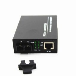 RAMEX Ethernet to Fiber Converter Gigabit SMSF Up to 20KM Single Mode Fiber 1 Ports 1000 Mbps Network Switch-88
