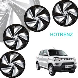 CAR WHEEL CAP/ WHEEL COVER TWIST "SILVER_BLACK" 13 INCH Wheel Cover For Maruti S-Presso Lxi, Esteem, Eeco, A-Star, i10, Alto K10, Spark, Accent, Indica, Zen Estilo-image-84