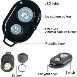 Huntindia Wireless Remote Controller Shutter Button for Selfie Compatible with All Devices Camera Remote Control image 2
