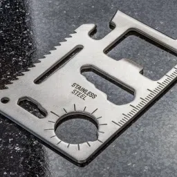 MULTIPURPOSE STAINLESS STEEL SURVIVAL POCKET TOOLS-Silver Camping & Hiking Camping Tool Kit-image-56