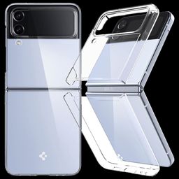spigen AIRSKIN Polycarbonate Back Case for SAMSUNG Galaxy Z Flip 4 (Wireless Charging Compatible, Crystal Clear)-picture-10
