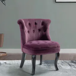 timberly Grenier Fabric Slipper Chair in Purple Colour-picture-18