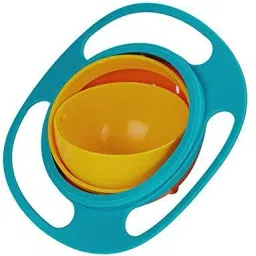 360 Degree Rotation Spill Proof Food Magic Gyro Bowl - Plastic-0