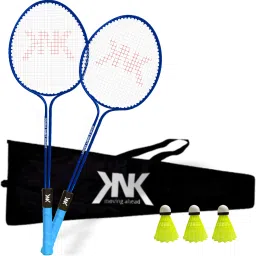 Double Shaft Badminton Kit Of 2 With 3 Pc Nylon Shuttlecock Badminton Kit-19