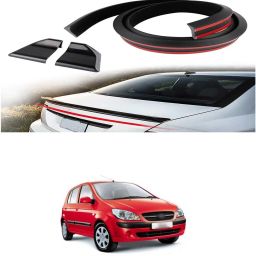 Matte Black 4.9Ft Universal Rear Spoiler for Cars – Rubber Lip Trim Strip H3 Car Spoiler-image-26