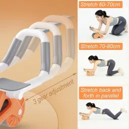 hvg traders Automatic Rebound Ab Abdominal Exercise Roller with Elbow Support Home Gym Ab Exerciser image 4
