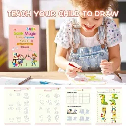 him tax Magic Calligraphy Copybook Set Practical Reusable Writing Tool Simple Hand BOOK image 5