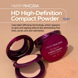 hilary rhoda High-Definition Pressed Powder | 2 in 1 Compact Powder | Shimmery & Matte Finish Compact image 4