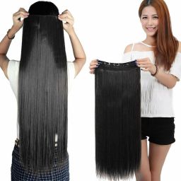 24 Inch 5 Clip in Black Hair Extension-13