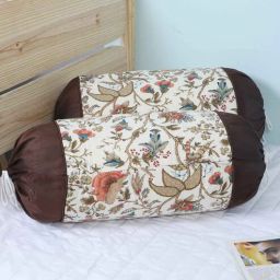 mfd home furnishing Multicolor Cotton Floral 16x34 inches Bolster Covers (Pack of 2)-picture-31