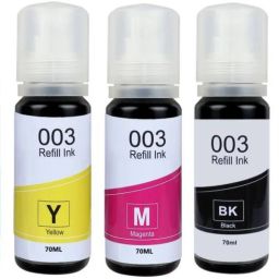 OnlyU Refill ink 003 INK USE FOR EPSON PRINTER L3110,L3150,L519 ,L4150,L6170,L1110 Black + Tri Color Combo Pack Ink Bottle-26